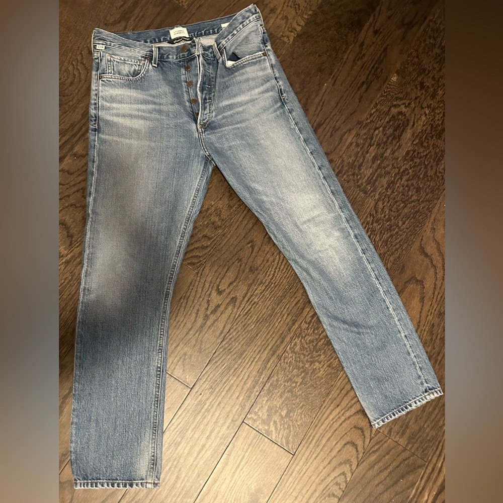 Charlotte high rise straight fit jeans, size 29, blue